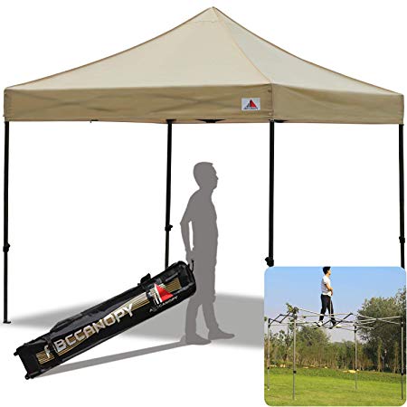 ABCCANOPY 30 Colors Pop up Canopy 10 X 10-Feet Commercial Instant Canopy Kit Ez Pop up Canopy,Bonus Carrying Bag, Beige