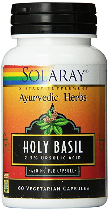 Solaray Holy Basil Capsules, 450 mg, 60 Count