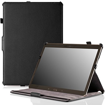 MoKo Samsung Galaxy Tab S 10.5 Case - Slim-Fit Multi-angle Folio Cover Case for Samsung Galaxy Tab S 10.5 Inch Android Tablet, BLACK (With Smart Cover Auto Wake / Sleep)