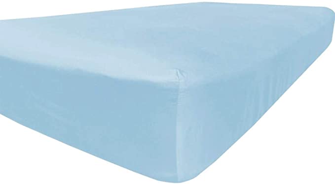 American Pillowcase Twin XL Fitted Sheet Only - 300 Thread Count 100% Egyptian Cotton - Pieces Sold Separately (Light Blue)