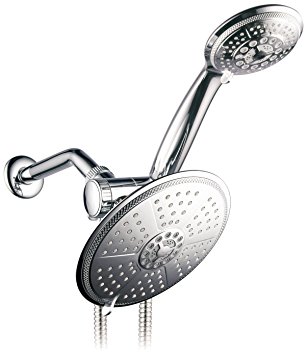 HotelSpa Resort Collection Ultra-Luxury 24-Setting 3 Way Rainfall Shower-Head/Handheld Shower Combo By Top Brand Manufacturer (Premium Chrome)