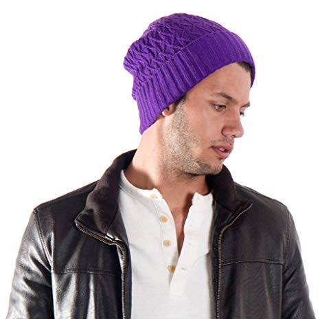 Simplicity Men/Women's Thick Stretchy Knit Slouchy Skull Cap Beanie