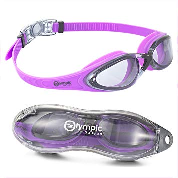 Olympia Nation Crystal Clear Comfortable Swimming Goggles with Anti-Fog Lenses, Swim Goggle for Adult Children Men Women And Kids - Swim Like A Pro