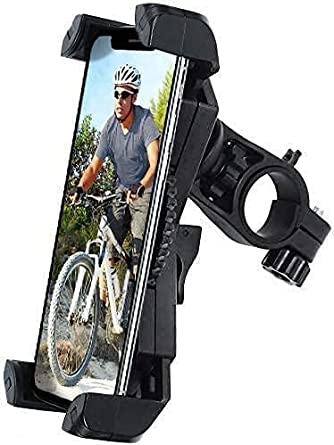 Bike Phone Holder, Motorcycle Phone Mount, Bicycle Handlebar Cell Phone Clamp, Scooter Phone Clip for Phone iPhone 13 Pro Max 12 11 Galaxy S22 S21 Note20 & More and 4.7"- 6.5" Cellphone