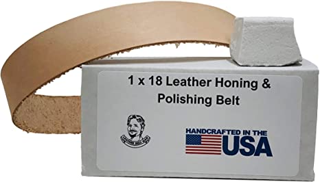 1" x 18" Leather Honing & Polishing Belt. Fits Ken Onion Blade Grinder.