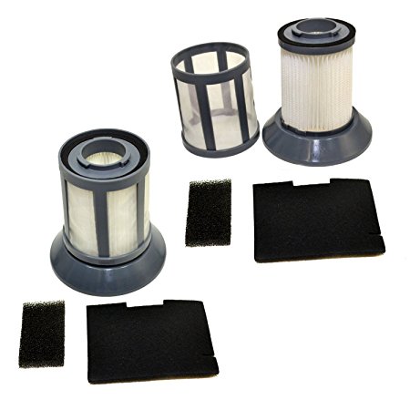 HQRP 2-Pack Dirt Cup Filter Assembly for Bissell 6489 / 64892 Zing Bagless Canister Vacuum Cleaner plus HQRP Coaster