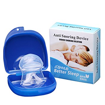Stop Snoring Solution Anti Snore Devices Sleep Aid Tongue Sleeve for Natural Sleep with BPA & Toxin Free Silicone Includes Protective Case