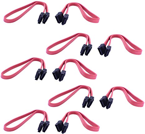 CyberTech SATA Data Cable (10 pack) Red 16" Inches