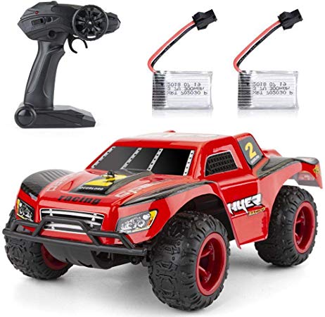 Kids Remote Control Car, 2.4Ghz RC Race Car.20km/H 1:22 Scale Radio Conrtolled Off-Road RC Car Electronic Truck, 40mins Play Time, With two batteries