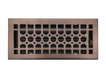 Empire Register Co, Oil Rubbed Bronze Finish, Heavy Duty Floor Register, Honeycomb Design. Floor Vent Covers Size - 4 x 10 inch, Overall Face Size - 5.5 x 11.5 inch