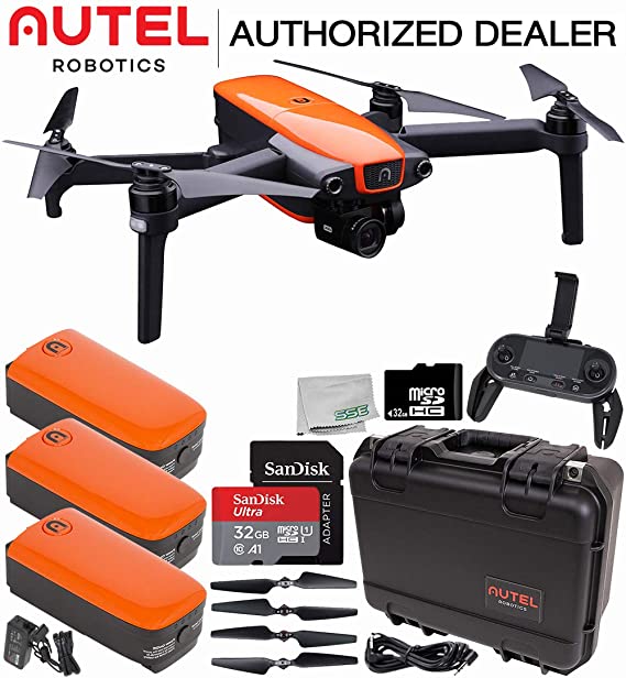 Autel Robotics EVO Foldable Quadcopter with 3-Axis Gimbal Rugged Kit Starters Bundle