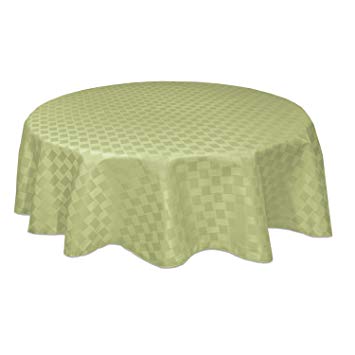 Bardwil Linens Reflections 60"x84" Oval Tablecloth, Sage