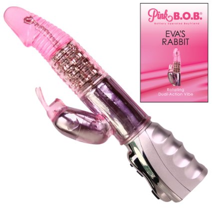 Pink BOB Rabbit Sex Toy Vibrator for Women - Rotating Beaded Adult Vibe - Erotic Vaginal and Clit Stimulator