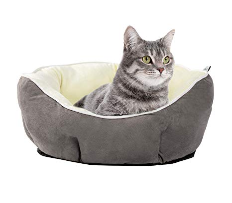 Love's cabin Round Donut Cat and Dog Cushion Bed, 20/24/28in Pet Bed for Cats or Small Dogs, Anti-Slip & Water-Resistant Bottom, Super Soft Durable Fabric Pet Supplies, Luxury Cat & Dog Bed