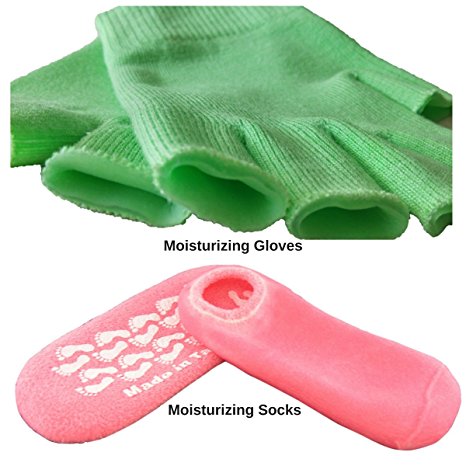 Kilimanjaro’s Gel Socks and Moisturizing Gloves Combo Perfect Socks for Moisturizing Dry Feet Hand Gloves for Smooth Hands (Socks HF Gloves)
