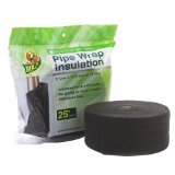 Duck Brand 1285244 Pipe Wrap Insulation for Hot or Cold Pipes 3-Inch Wide x 111-Inch Thick x 25-Feet