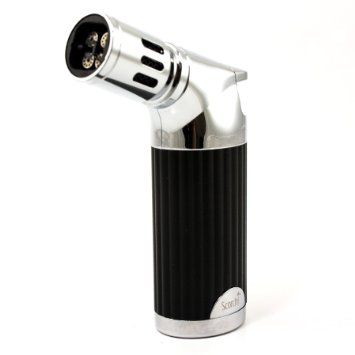 Scorch Torch Capilano Quad Jet Torch Cigar Lighter or Culinary Use Black