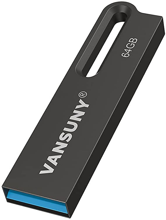 Vansuny 64GB Flash Drive Metal Waterproof USB Drive USB 3.0 Ultra High Speed Memory Stick, Portable Thumb Drive for PC/Tablets/Mac/Laptop, Read Speeds up to 60Mb/s, Write Speeds up to 15Mb/s