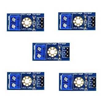 HiLetgo 5pcs Voltage Detection Module DC 0~25V Voltage Sensor for Arduino