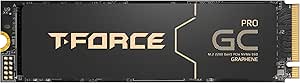 TEAMGROUP T-Force GC PRO 2TB Graphene Heatsink DRAM SLC Cache 3D TLC NAND NVMe InnoGrit PCIe Gen5x4 M.2 2280 Gaming Internal SSD Read/Write 12500/11000 MB/s TM8FFL002T0C129