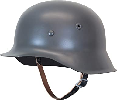 Reproduction WW2 German Army M42 STEEL HELMET with Leather Liner & Chin Strap