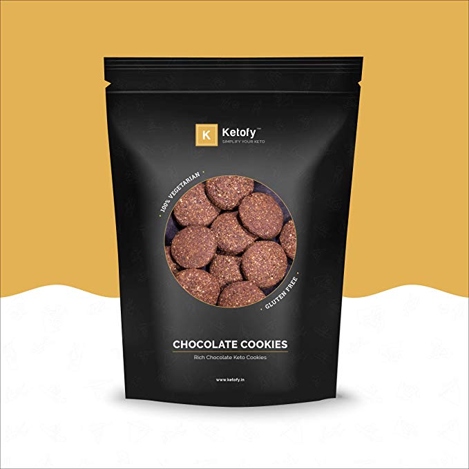 Ketofy - Chocolate Keto Cookies (250g) | Chocolate Flavoured Keto Cookies
