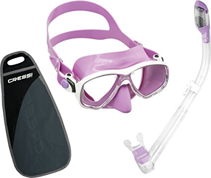 Cressi MAREA & SUPERNOVA DRY, Italian Mask Dry Snorkel with Bag - Cressi: Italian Quality since 1946