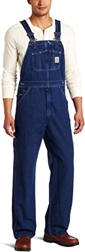 Carhartt Men's Washed-Denim Bib Overalls