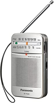 Panasonic RF-P50 Pocket AM/FM Radio, Silver (Discontinued by Manufacturer)