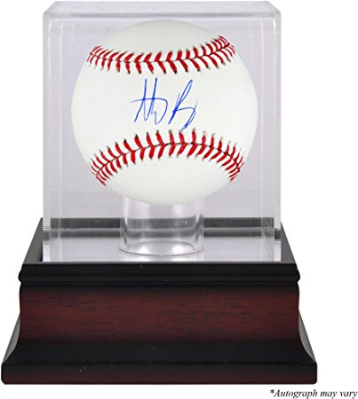 Anthony Rizzo Chicago Cubs Autographed Baseball and Mahogany Baseball Display Case - Autographed Baseballs