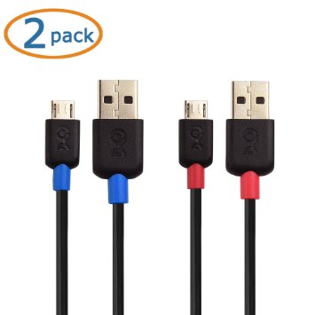 Cable Matters 2-Pack Hi-Speed USB 2.0 Type A to Micro-B Cable in Black 6 Feet