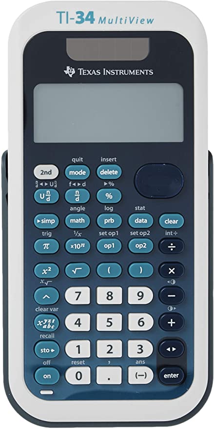 Texas Instruments TI-34 MultiView Scientific Calculator, Single Pack,Blue, White - New