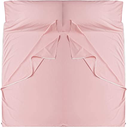 Cozysilk Sleeping Bag Liner - 100% Cotton Sleep Sacks Adults - Camping Sheets Hotel Travel Sheets with Full Length Tearaway Zipper