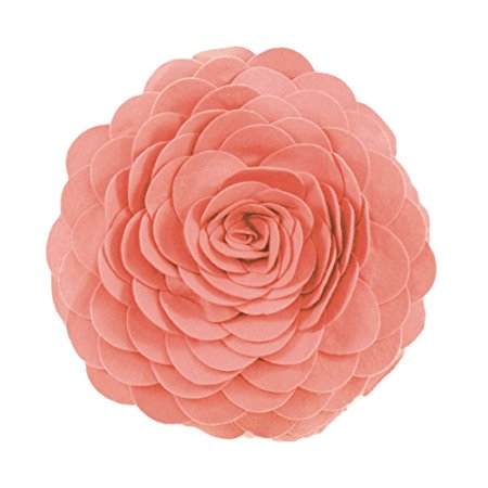 Evas Flower Garden Decorative Throw Pillow. 13 Inch Round. (Rose, One Size)