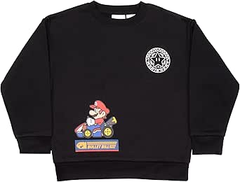 Nintendo Super Mario Bros Boys Long Sleeve Crewneck Sweatshirt Mario Kart Graphic Print Sweatshirts for Kids Teens & Toddlers