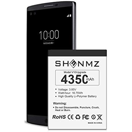 [Upgraded] LG V10 Battery,4380mAh BL-45B1F Li-ion Replacement Battery for LG V10 H901 H900 AT&T, VS990 Verizon,H960A,LS992,H961N,Stylo 2 [36 Month Warranty]