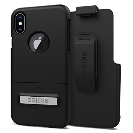 Seidio Surface Case and Holster COMBO for the Apple iPhone X (Black/Black)