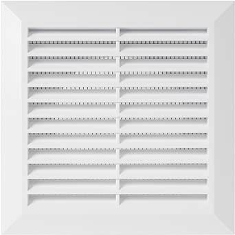 White 4" Inch Ventilation Grille - Inside/Outside use - (Flange 3.9"Ø/Cover 6.7"x6.7") - Air Vent Louver - Exhaust Hood - Available 3 Sizes / 4 Colors, White