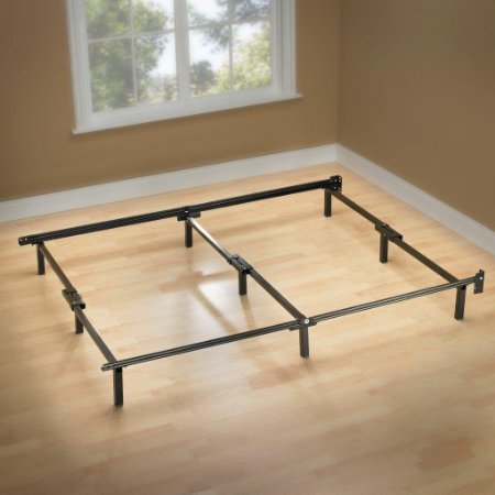 Zinus Compack Adjustable Steel Bed Frame, for Box Spring & Mattress Set, Twin/Full/Queen