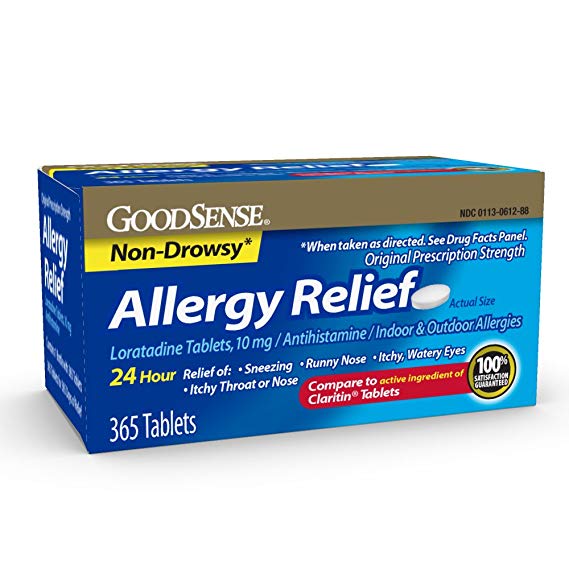 Good Sense Allergy Relief Loratadine Tablets, 10 mg, 365 Count