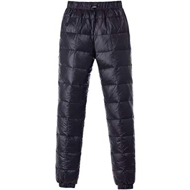 Tapasimme Men's Winter Warm Utility Down Pants Sassy High Waisted Nylon Compression Snow Trousers