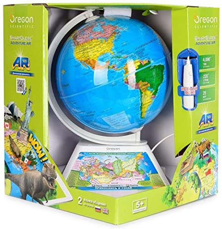 Oregon Scientific Educational Learning Smart Globe for Home School World Geography Toy with Games, Countries & Fun Facts