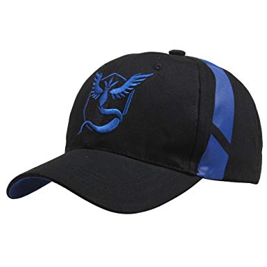 Embroidered Pokemon Go Team Mystic, Valor, Instinct Snapback Baseball Hat Cap