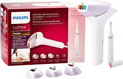 Philips Lumea BRI949/00 Prestige IPL Hair Removal Tool with 4 Attachments for Body, Face, Bikini and Armpits and 1 Precision Trimmer