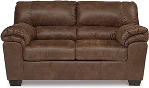 Signature Design by Ashley Bladen Faux Leather Loveseat, Brown