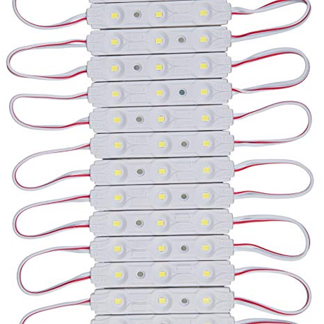 200pcs Injection LED Module for Signs White 0.72W 12V DC 2835 SMD 3 LEDs Waterproof Decorative Light for Letter Advertising Signs with Tape Adhesive Backside