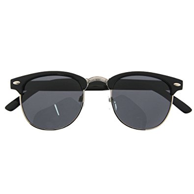 Polarized Designer Inspired Vintage Clubmaster Sunglasses Half Frame Wayfarer