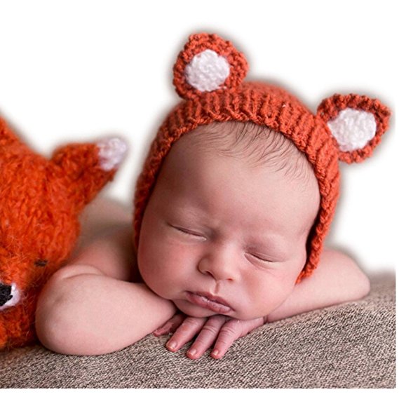 Luxury Cute Newborn Boy Girl Baby Costume Outfits Photography Props Little Fox Hat