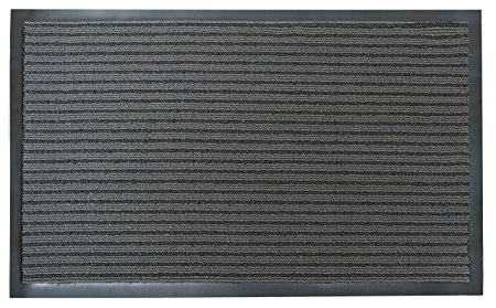 Bertte Super Absorbent Entrance Doormat Eco- Friendly Indoor/ Outdoor Shoe Scraper Floor Mat- 18"x 30", Grey