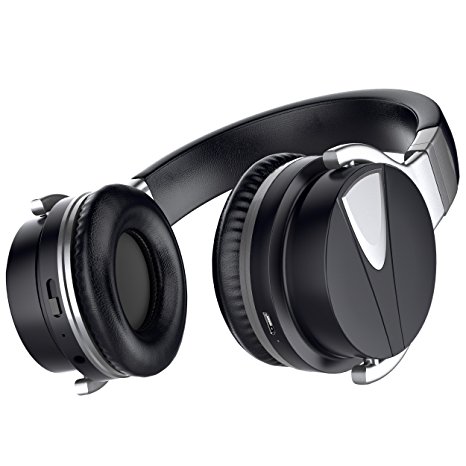 Vomercy Bluetooth Headphones Wireless Headset Over Ear Headphones Passive Noise Cancelling Hi-fi Stereo Headphone NFC Matt Finish Black